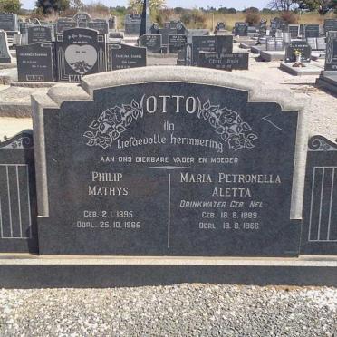 OTTO Philip Mathys 1895-1965 &amp; Maria Petronella Aletta NEL 1889-1966