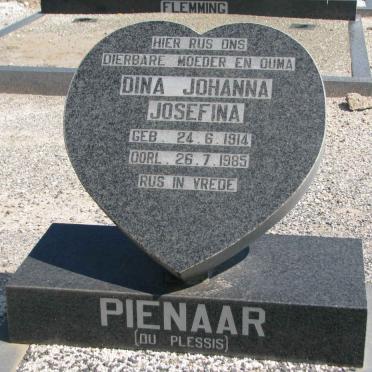 PIENAAR Dina Johanna Josefina nee DU PLESSIS 1914-1985