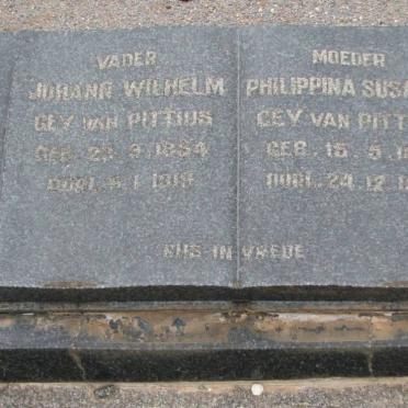 PITTIUS Johann Wilhelm, gey van 1854-1919 &amp; Philippina Susanna 1854-1939