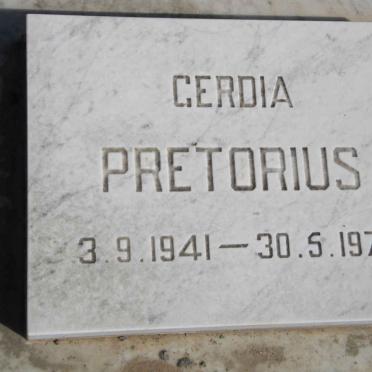 PRETORIUS Gerdia 1941-1973