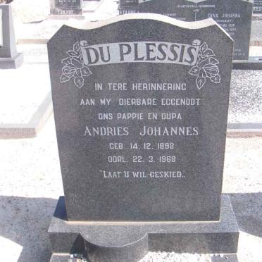 PLESSIS Andries Johannes, du 1898-1968