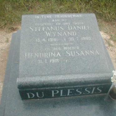 PLESSIS Stefanus Daniel Wynand, du 1916-1990 &amp; Hendrina Susanna 1918-