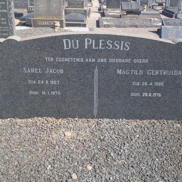 PLESSIS Sarel Jacob, du 1883-1970 &amp; Magtild Gertruida 1886-1975 :: DU PLESSIS Tienie 1906-1996