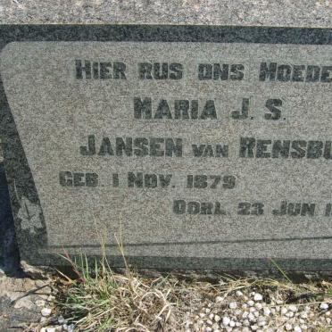 RENSBURG Maria J.S., Jansen van 1879-1955