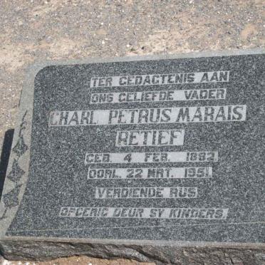 RETIEF Charl Petrus Marais 1882-1951