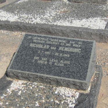 RENSBURG Nicholas, van 1893-1946