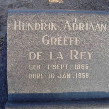 REY Hendrik Adriaan Greeff, de la 1885-1959