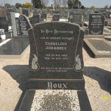 ROUX Cornelius Johannes 1893-1972
