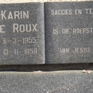 ROUX Karin, le 1955-1959