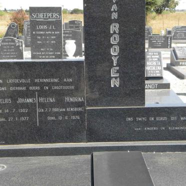 ROOYEN Cornelius Johannes, van 1902-1977 &amp; Helena Hendrina VAN RENSBURG 1908-1976