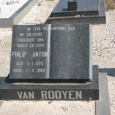 ROOYEN Philip Anton, van 1925-1989
