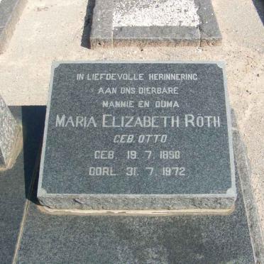 RÖTH Maria Elizabeth nee OTTO 1890-1972