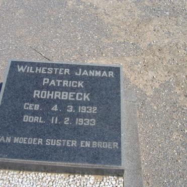 RÖHRBECK, Wilhester Janmar Patrick 1932-1933