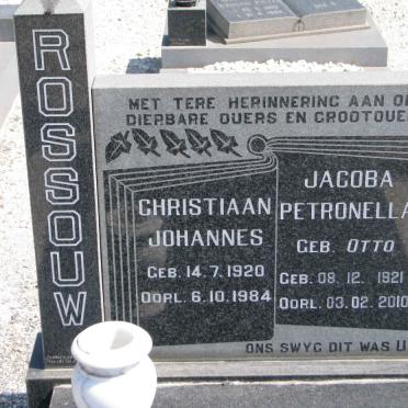 ROSSOUW Christiaan Johannes 1920-1984 &amp; Jacoba Petronella OTTO 1921-2010