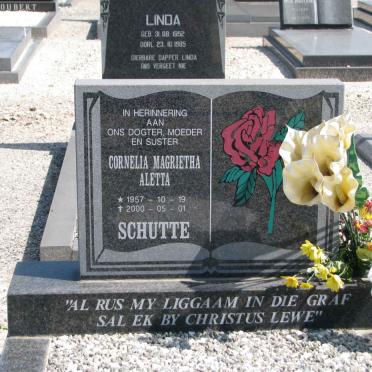 SCHUTTE Cornelia Magrietha Aletta 1957-2000