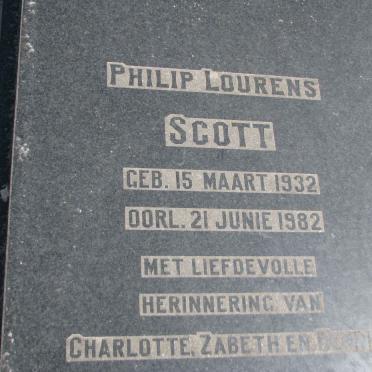 SCOTT Philip Lourens 1932-1982