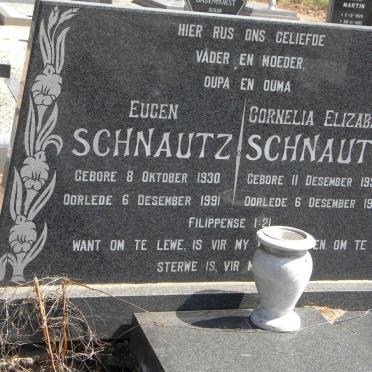 SCHNAUTZ Eugen 1930-1991 &amp; Cornelia Elizabeth 1934-1991