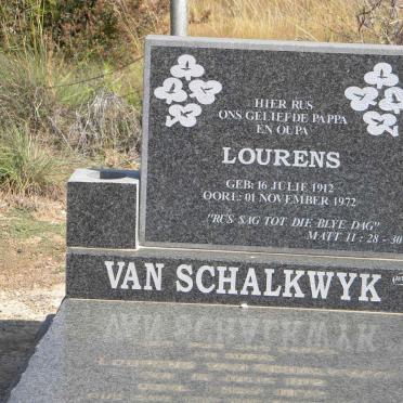 SCHALKWYK Lourens, van 1912-1972
