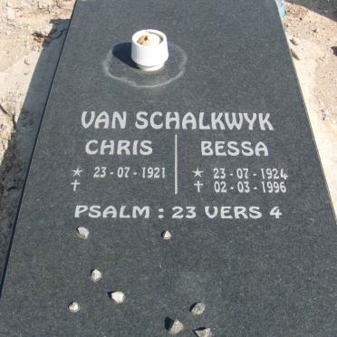 SCHALKWYK Chris, van 1921- &amp; Bessa 1924-1996