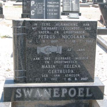 SWANEPOEL Petrus Nicolaas 1907-1982 &amp; Maria Helena Gertruida VAN ASWEGEN 1912-2007
