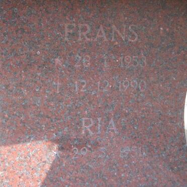 SWART Francois 1953-1990 &amp; Ria 1951-