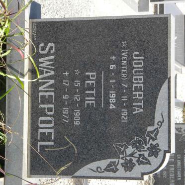 SWANEPOEL Petie 1909-1977 &amp; Jouberta VENTER 1921-1984