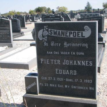 SWANEPOEL Pieter Johannes Eduard 1921-1983