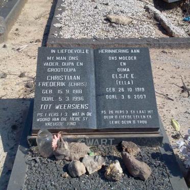 SWART Christiaan Frederik 1918-1996 &amp; Elsje E. 1919-2007