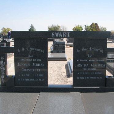 SWART Jacobus Adriaan Christoffel 1918-1989 &amp; Christina Gertruida VERMAAK 1913-1982