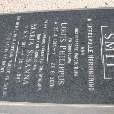 SMIT Louis Philippus 1914-2001 &amp; Maria Susanna 1917-1997