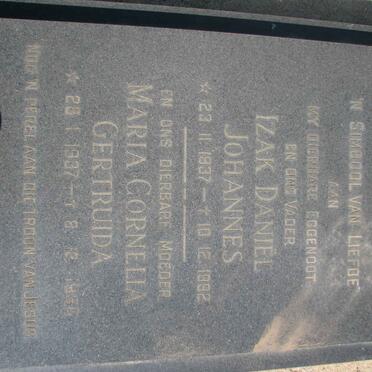 SNYMAN Izak Daniël Johannes 1937-1992 &amp; Maria Cornelia Gertruida 1937-1995