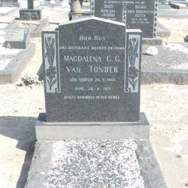 TONDER Magdalena C.C., van nee VENTER 1905-1971