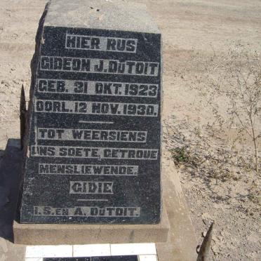 TOIT Gideon J., du 1923-1930