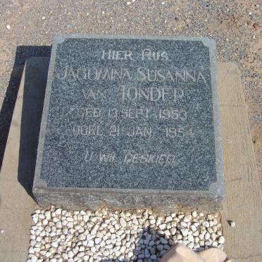 TONDER Jacomina Susanna, van 1953-1954