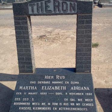 THERON Martha Elizabeth Adriana 1890-1982
