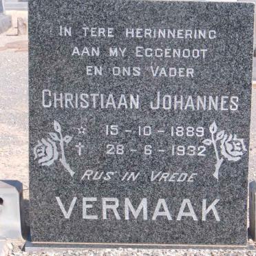 VERMAAK Christiaan Johannes 1889-1932