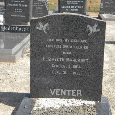 VENTER Elizabeth Margaret 1904-1975