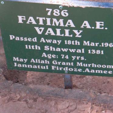 VALLY Fatima A.E. -1962