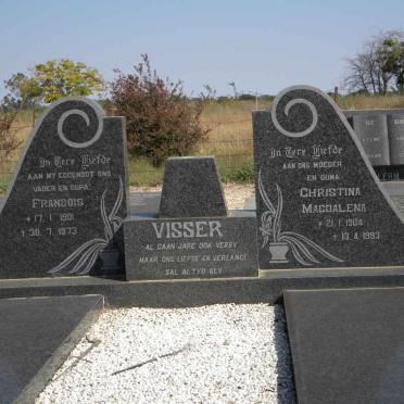 VISSER Francois 1901-1973 &amp; Christina Magdalena 1904-1993