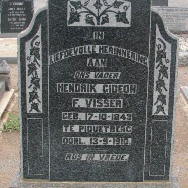VISSER Hendrik Gideon F. 1843-1910