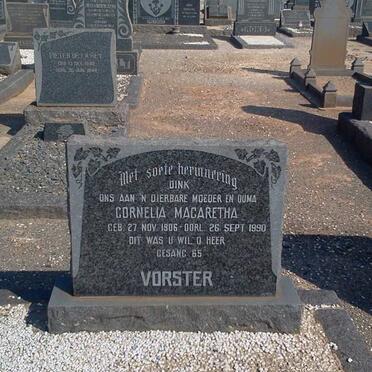 VORSTER Schalk Willem Jacobus 1903-1970 &amp; Cornelia Magaretha 1906-1990