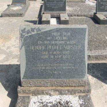 VORSTER Hendrik Rudolf 1897-1955