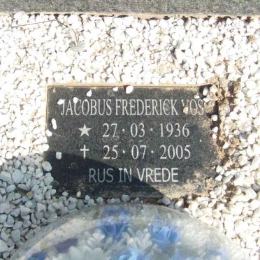 VOS Jacobus Frederick 1936-2005