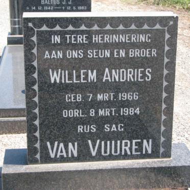 VUUREN Willem Andries, van 1966-1984