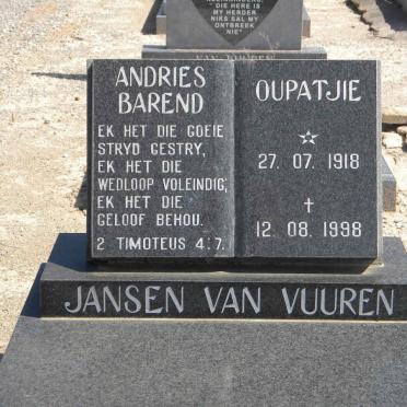 VUUREN Andries Barend, Jansen van 1918-1998