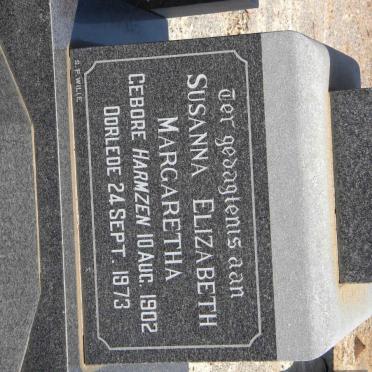 WALLIS Susanna Elizabeth Margaretha nee HARMZEN 1902-1973