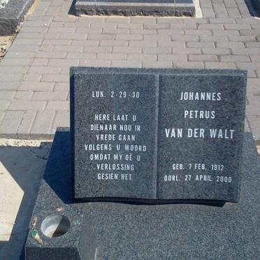 WALT Johannes Petrus, van der 1912-2000