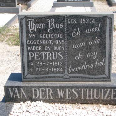 WESTHUIZEN Petrus, van der 1913-1984