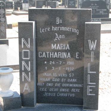 WILLE Maria Catharina E. 1918-1992