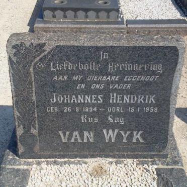 WYK Johannes Hendrik, van 1894-1959